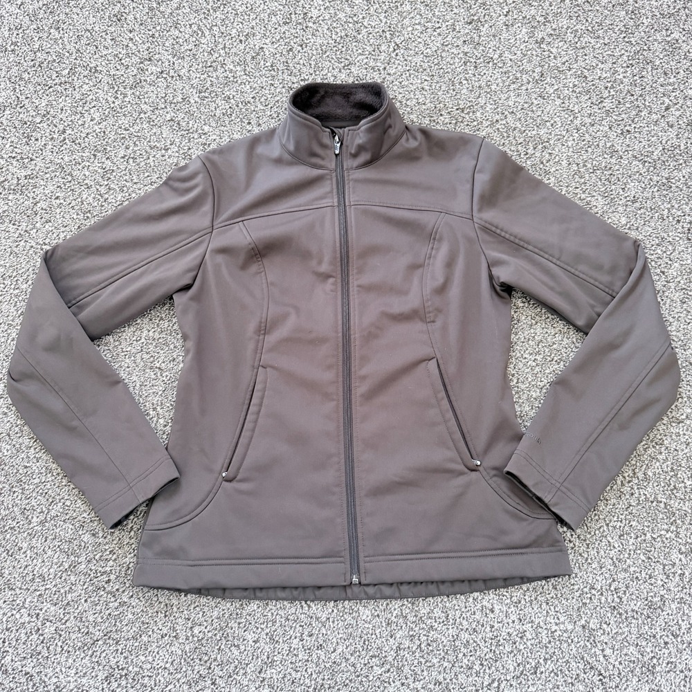Patagonia Kiwa Jacket Women's Large Brown Full Zip Softshell Mock Fleece Hike